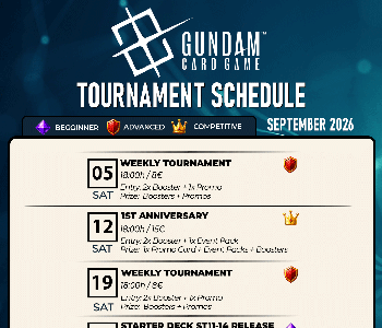Hobby Games Gundam Card Game Турнири Септември 2026