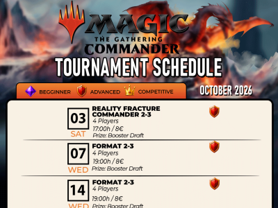 Hobby Games Magic: The Gathering Турнири Октомври 2026