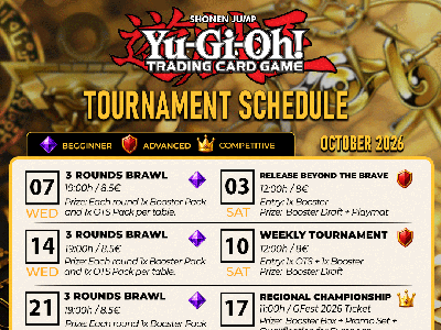 Hobby Games Yu-Gi-Oh! TCG Турнири Октомври 2026