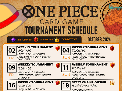 Hobby Games One Piece Card Game Турнири Октомври 2026