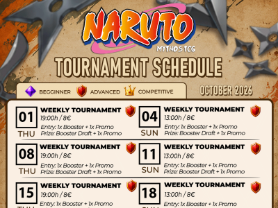 Hobby Games Naruto Mythos TCG Турнири Октомври 2026
