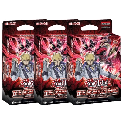 HOBBY COMBO: 3 X Yu-Gi-Oh! TCG - Structure Deck Featuring - The Crimson King - Jack Atlas