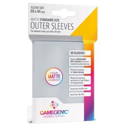 Gamegenic - Outer Sleeves Matte Standard Size (50 Sleeves)