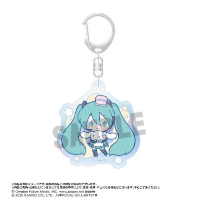 Hatsune Miku x Cinnamoroll Aurora Акрилен Ключодържател - Ver. D