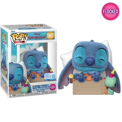 Lilo & Stitch Disney Plus POP! Vinyl Figure Sleeping Stitch in Box (Flocked) (Special Edition) #1607
