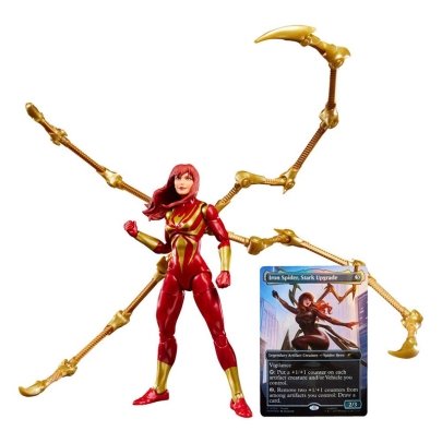 PRE-ORDER: Marvel Legends Magic: The Gathering Екшън Фигурка - Mary Jane Watson (Iron Spider) (plus Exclusive Foil Card) 