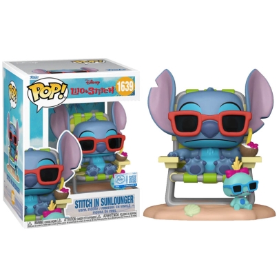 Disney: Lilo & Stitch Funko Pop! Premium Колекционерска Фигурка - Stitch in Sunlounger (Special Edition) #1639