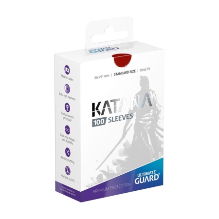Ultimate Guard - Протектор за карти Стандартни Katana - Червени 100 броя