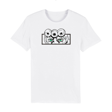 Jojo’S Bizarre Adventure White Themed T-Shirt with Embroidery - Giorno Giovanna
