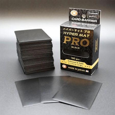 KMC Standard Sleeves - Hyper MAT PRO Black (100 Sleeves)