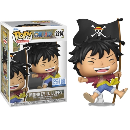 One Piece Funko Pop Колекционерска Фигурка - Monkey D. Luffy with Flag #2214