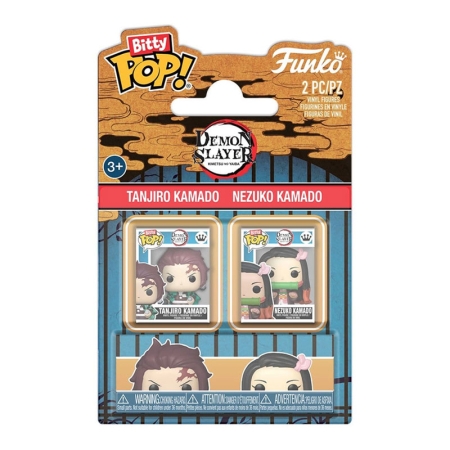 Demon Slayer: Kimetsu No Yaiba Bitty POP! Комплект Фигурки - Tanjiro Kamado & Nezuko Kamado