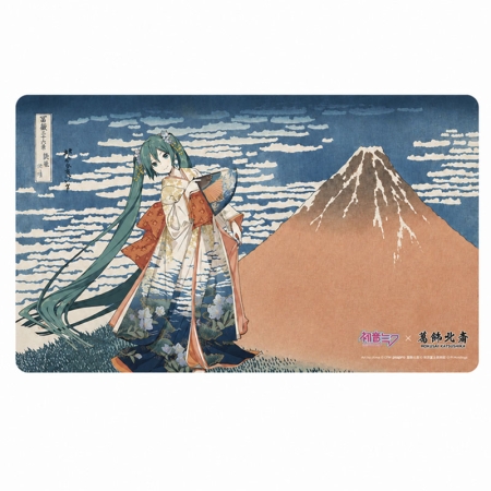 Hatsune Miku x Katsushika Hokusai iXima Playmat/Подложка - Fine Wind, Clear Morning