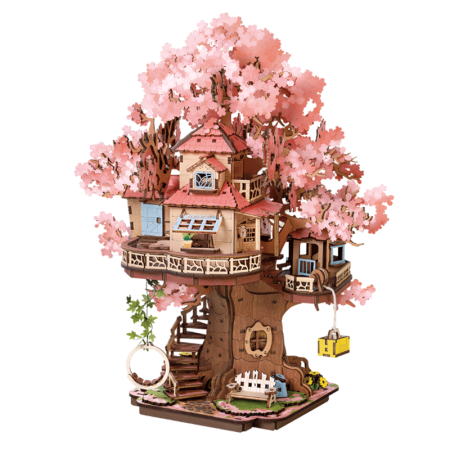 Robotime DIY Модел за Сглобяване - Sakura Tree House