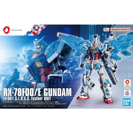 (HG) Gundam Model Kit Екшън Фигурка - RX-78F00/E Gundam (EX-001 G.L.R.S.S. Feather Unit) 1/144