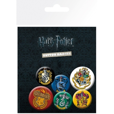 Harry Potter Crests Pin Badges 6-Pack