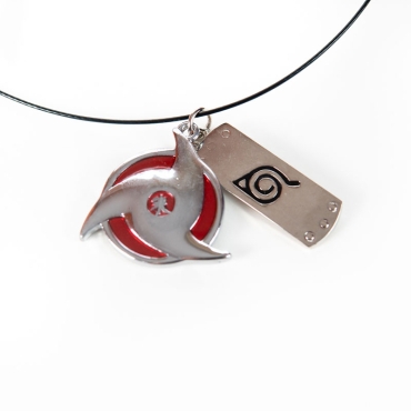 Naruto Necklace - Sharingan/Konoha