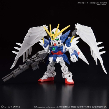 (SD) Gundam Model Kit Екшън Фигурка - Cross Silhouette Wing Gundam Zero Ew 1/144