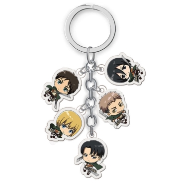 Attack On Titan Keychain - Eren, Mikasa, Armin, Levi, Jean