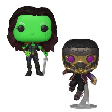HOBBY COMBO:  What If...? POP! Marvel Vinyl Figure T'Challa Star-Lord 9 cm + Gamora, Daughter of Thanos