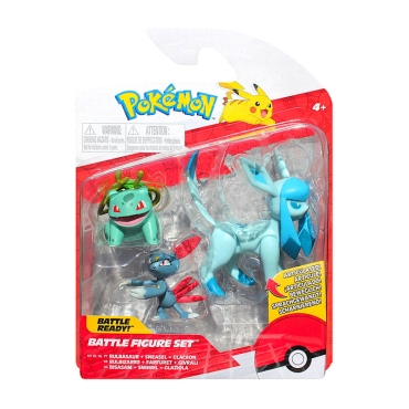 Pokémon Battle Mini Figures Pack -  Bulbasaur, Sneasel & Glaceon