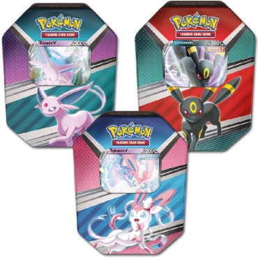 Pokemon TCG Eevee Evolutions Tin - Sylveon V,Umbreon V & Espeon V