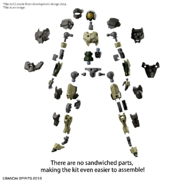 Gundam Model Kit 30 Minutes Missions Екшън Фигурка - 30MM Exm-A9A Spinatio (Army Type) 1/144