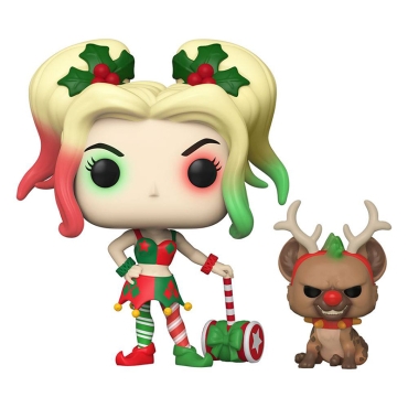 PRE-ORDER: DC Comics Funko POP! & Buddy Колекционерска Фигурка - DC Holiday: Harley Quinn with Helper 