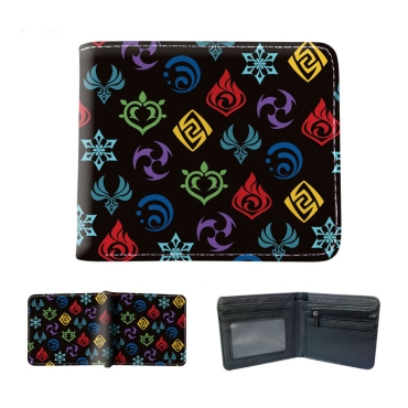 Genshin Impact Портмоне - Anemo, Pyro, Dendro, Cryo, Geo, Electro & Hydro