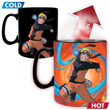 Naruto Shippuden - Mug Heat Change + Coaster - 460 ml - Sasuke Uchiha