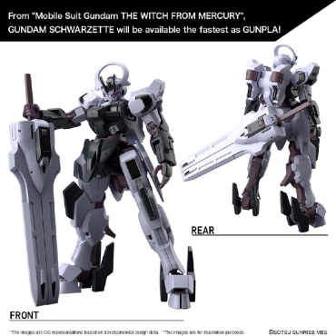 (HGTWFM) Gundam Model Kit Екшън Фигурка - 25 GUNDAM SCHWARZETTE (MOBILE SUIT GUNDAM: THE WITCH FROM MERCURY) 1/144