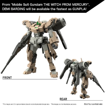(HGTWFM) Gundam Model Kit - 23 Demi Barding (Mobile Suit Gundam: The Witch from Mercury) 1/144