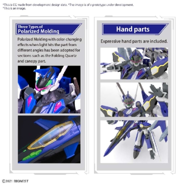 (HG) Gundam Model Kit Екшън Фигурка - YF-29 Durandal Valkyrie (Maximilian Genus Custom) Full Set Pack 1/100