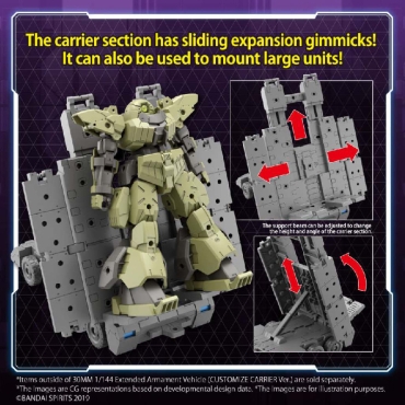 Gundam Model Kit 30MM -  Extended  Armament Vehicle (CUSTOMIZE  CARRIER Ver.) 1/144