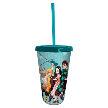 Demon Slayer: Kimetsu No Yaiba -  Pck Cup with straw 470ml + Acryl® + Stickers