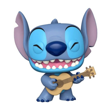 Lilo & Stitch Super Sized Jumbo Funko Pop! Голяма Колекционерска Фигурка - Stitch w/ Ukulele (Special Edition) #1419