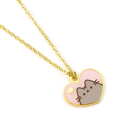 Pusheen Колие с Висулка - Pink and Gold Heart