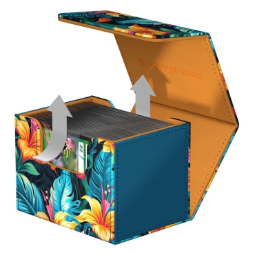 Ultimate Guard Sidewinder Floral Places Кутия за Съхранение на 100+ карти - Tulum Blue