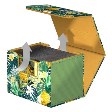 Ultimate Guard Sidewinder Floral Places Кутия за Съхранение на 100+ карти - Bahia Green