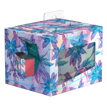 Ultimate Guard Sidewinder Floral Places Кутия за Съхранение на 100+ карти - Miami Pink