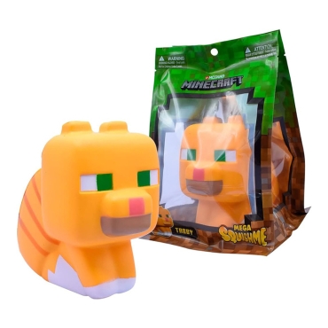Minecraft Mega Squishme Anti-Stress Фигурка - Tabby 15cm