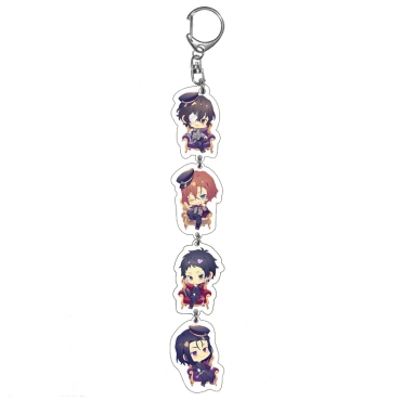 Bungo Stray Dog Акрилен Ключодържател - Chibi Dazai, Chuya, Ryunosuke & Mori 