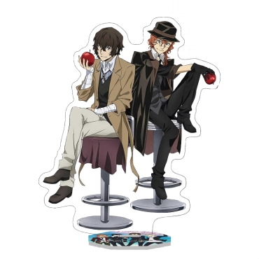 Bungo Stray Dogs Акрилна Фигурка - Osamu Dazai & Chuya Nakahara 