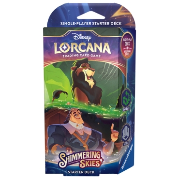 Disney Lorcana TCG Shimmering Skies Стартово Тесте - Scar/Kronk (Emerald & Steel)