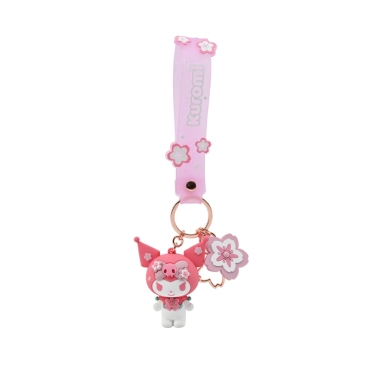 Sanrio Sakura Series Keychains with Hand Strap Hello Kitty and Friends - Kuromi