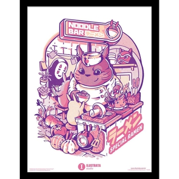 Ilustrata Collector Print Framed - My Neighbour Noodle Bar