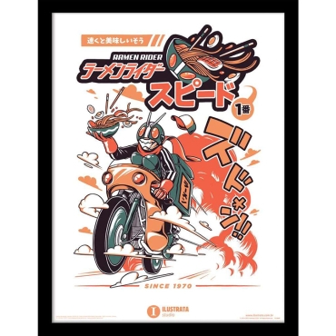 Ilustrata Collector Print Framed - Ramen Rider
