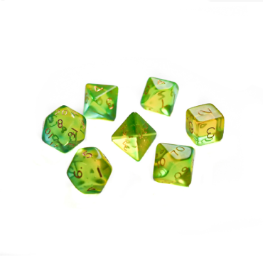 Dice set 7pcs - Gem Blitz - Aqua