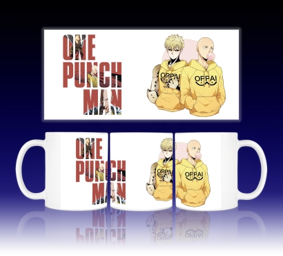 " One Punch Man " Аниме Чаша - Saitama  & Genos