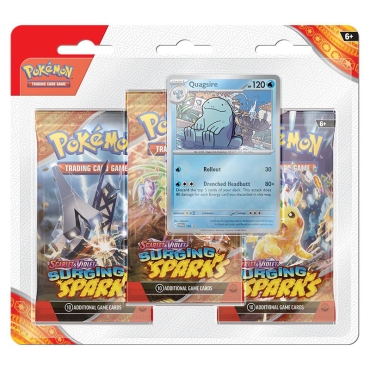 Pokemon TCG Scarlet & Violet 8 Surging Sparks - 3 бустера Quagsire промо карта